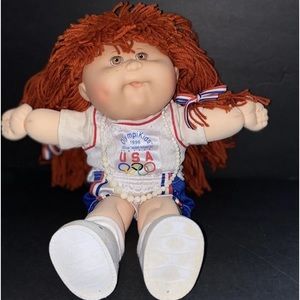 Vintage Cabbage Patch Kids Doll 1996 Olympics Edition Girl Red Hair, Brown Eyes